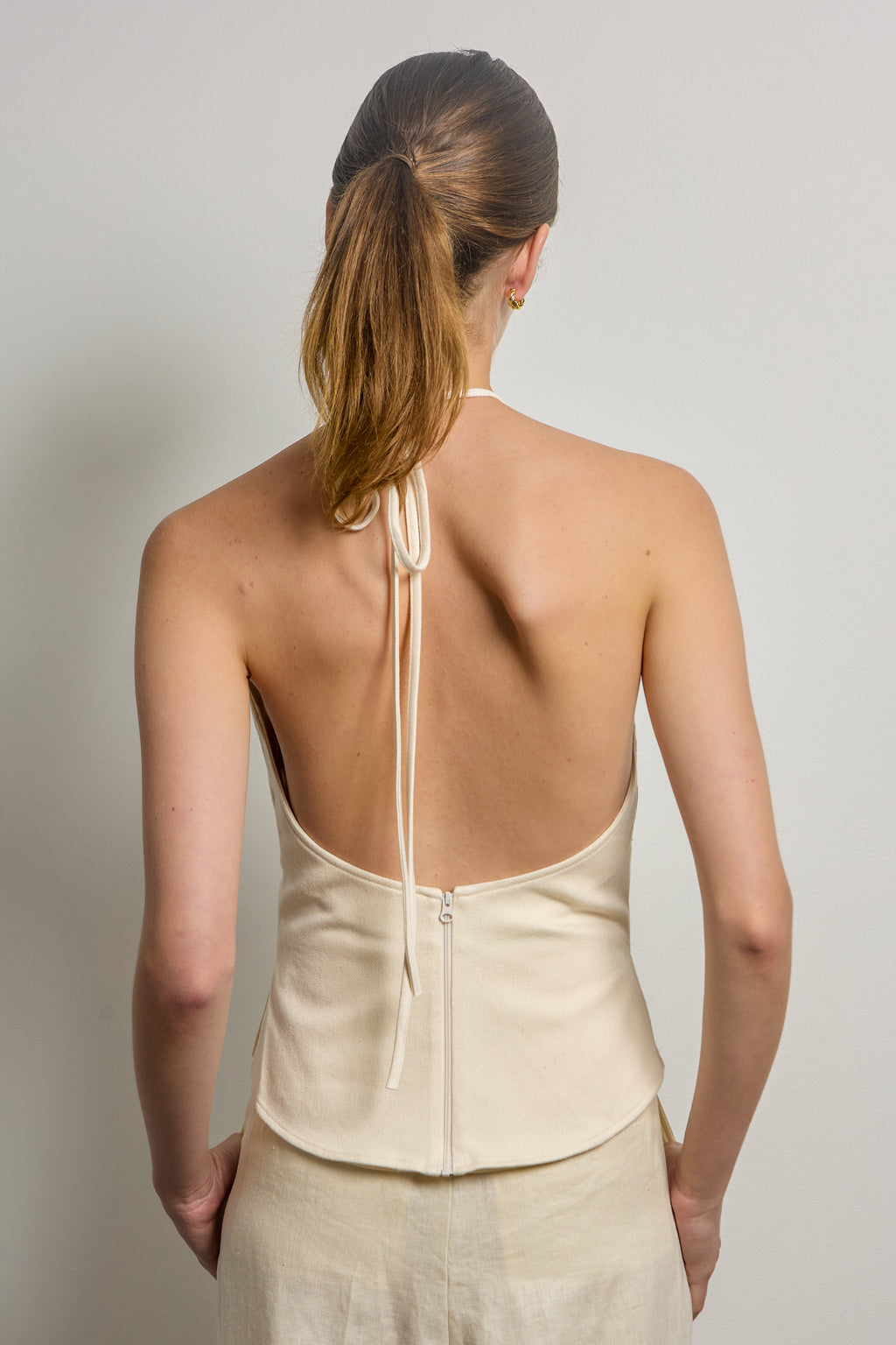 Tie Back Halter Top with Crochet Doilies