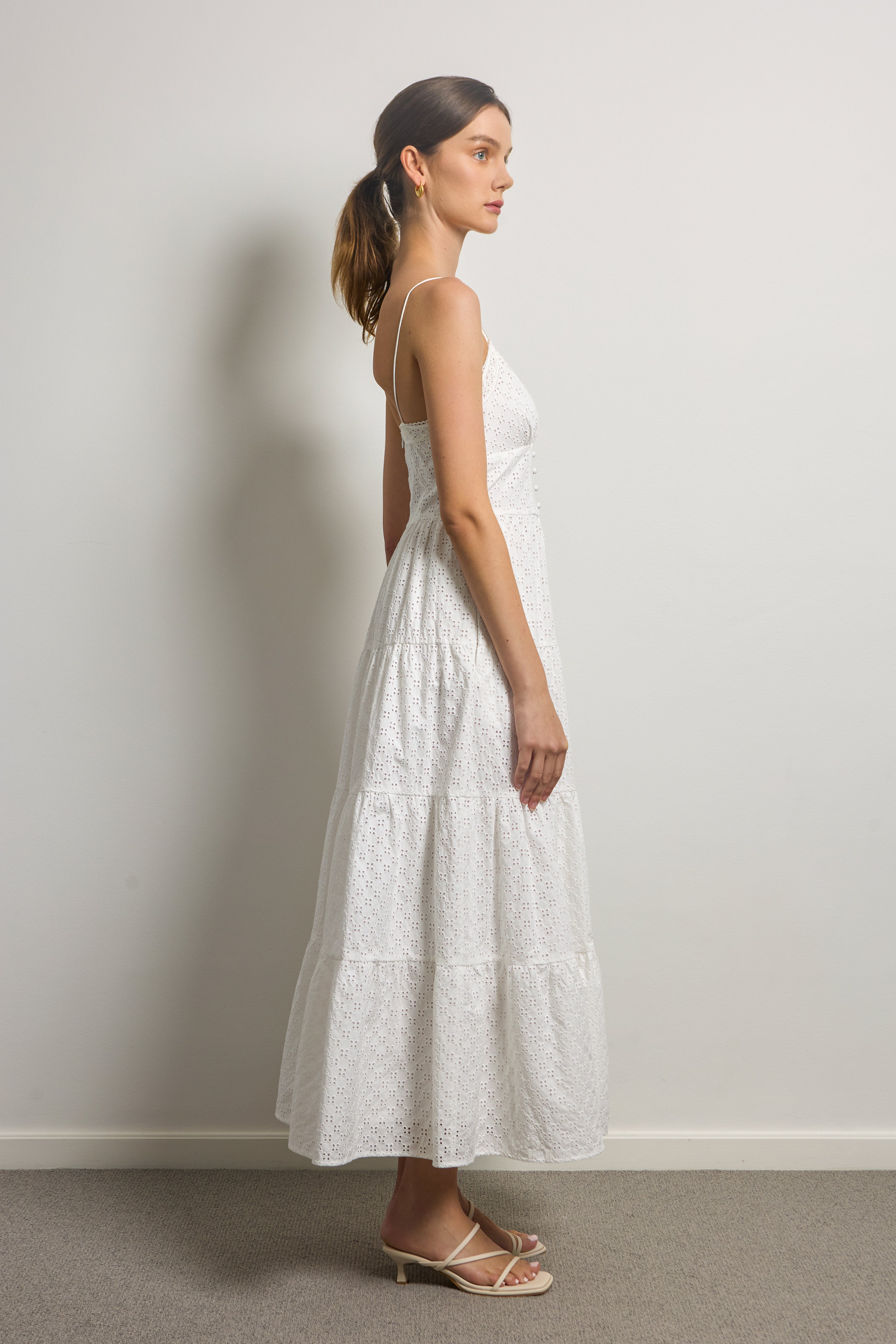 Tiered Midi Slip Dress