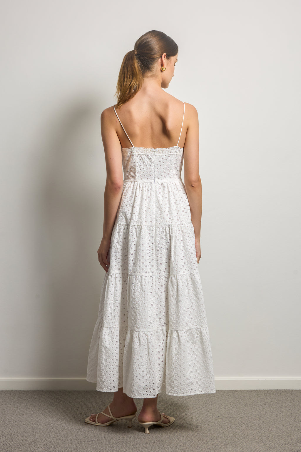 Tiered Midi Slip Dress