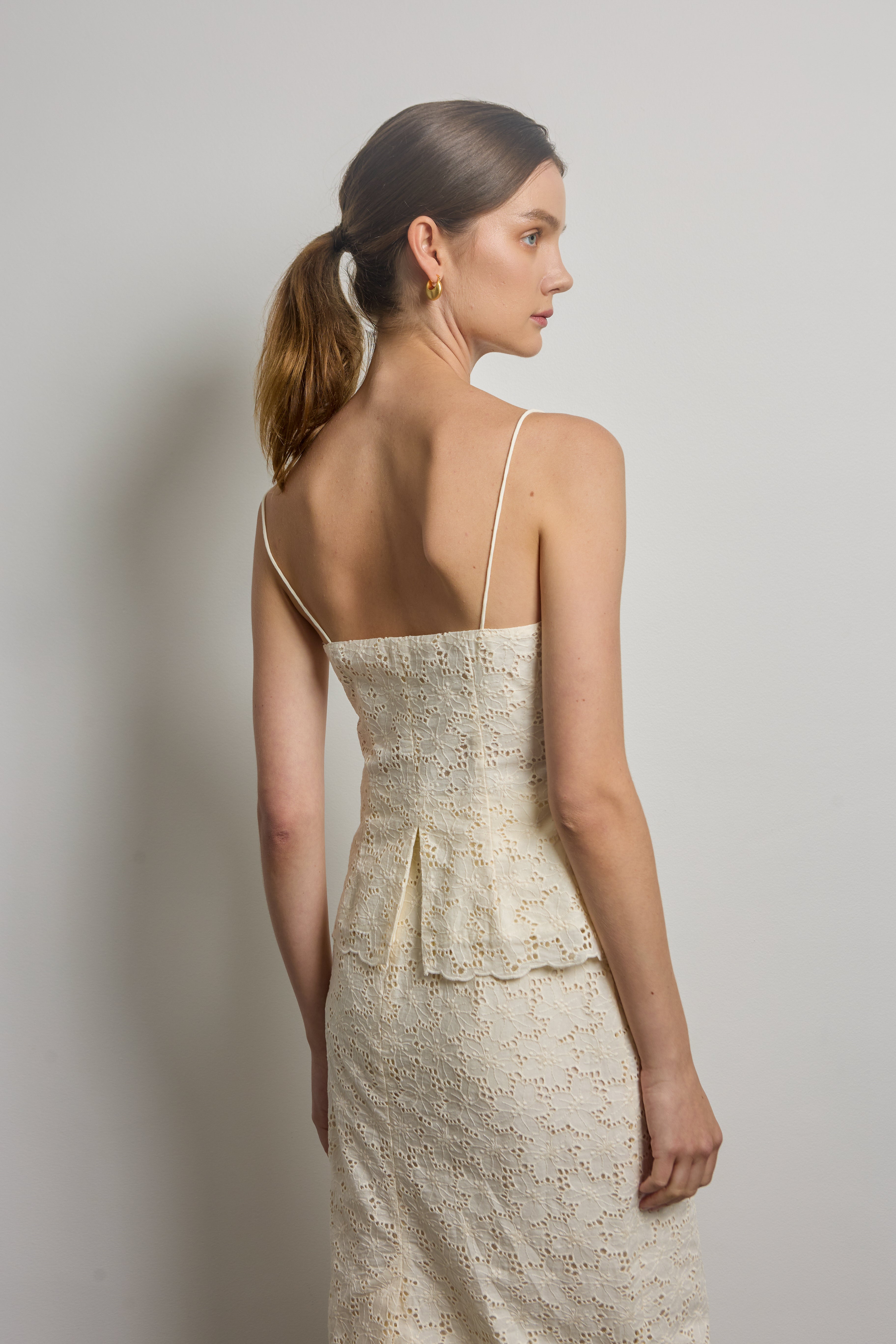 Cotton Broderie Anglaise Slip Top
