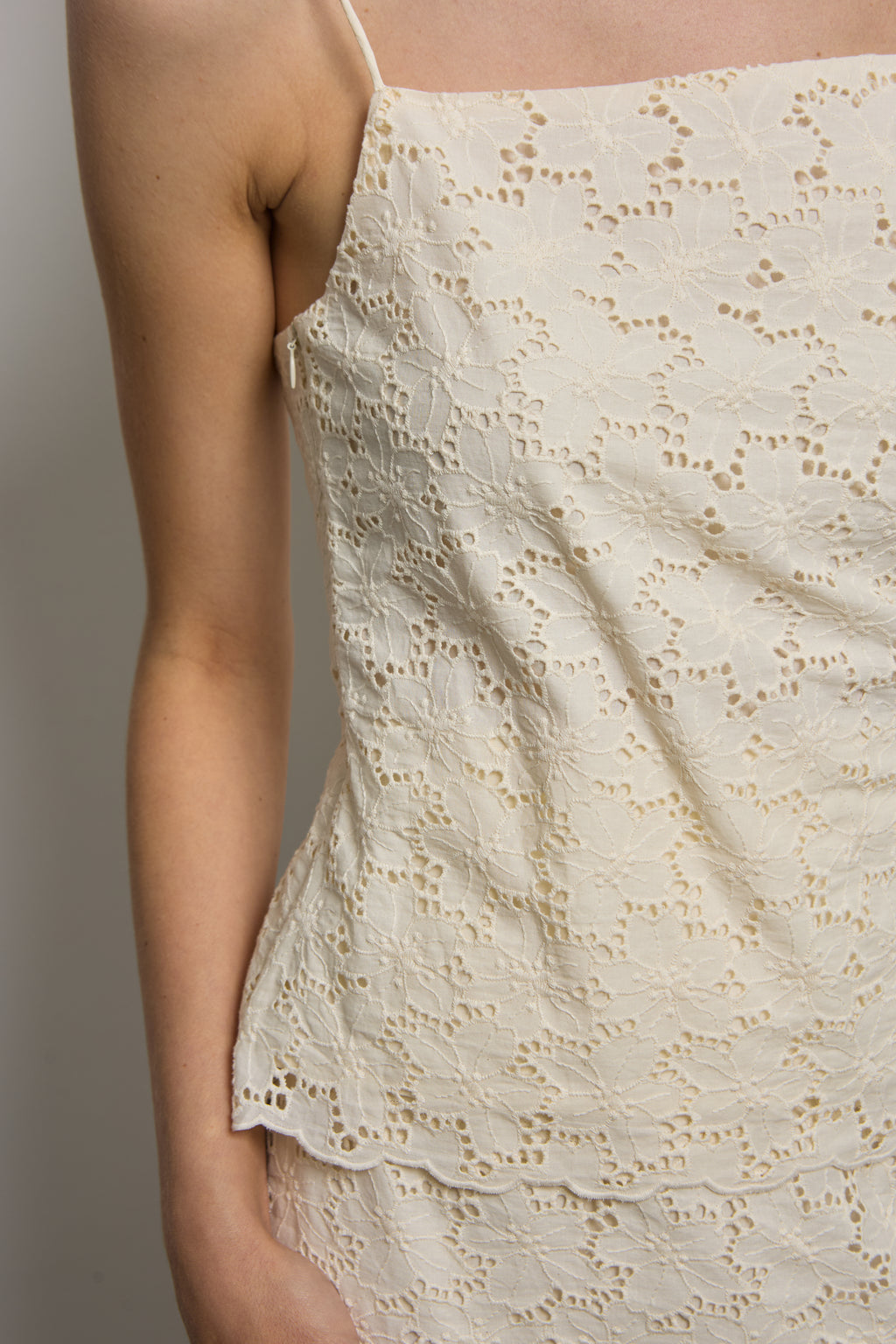 Cotton Broderie Anglaise Slip Top