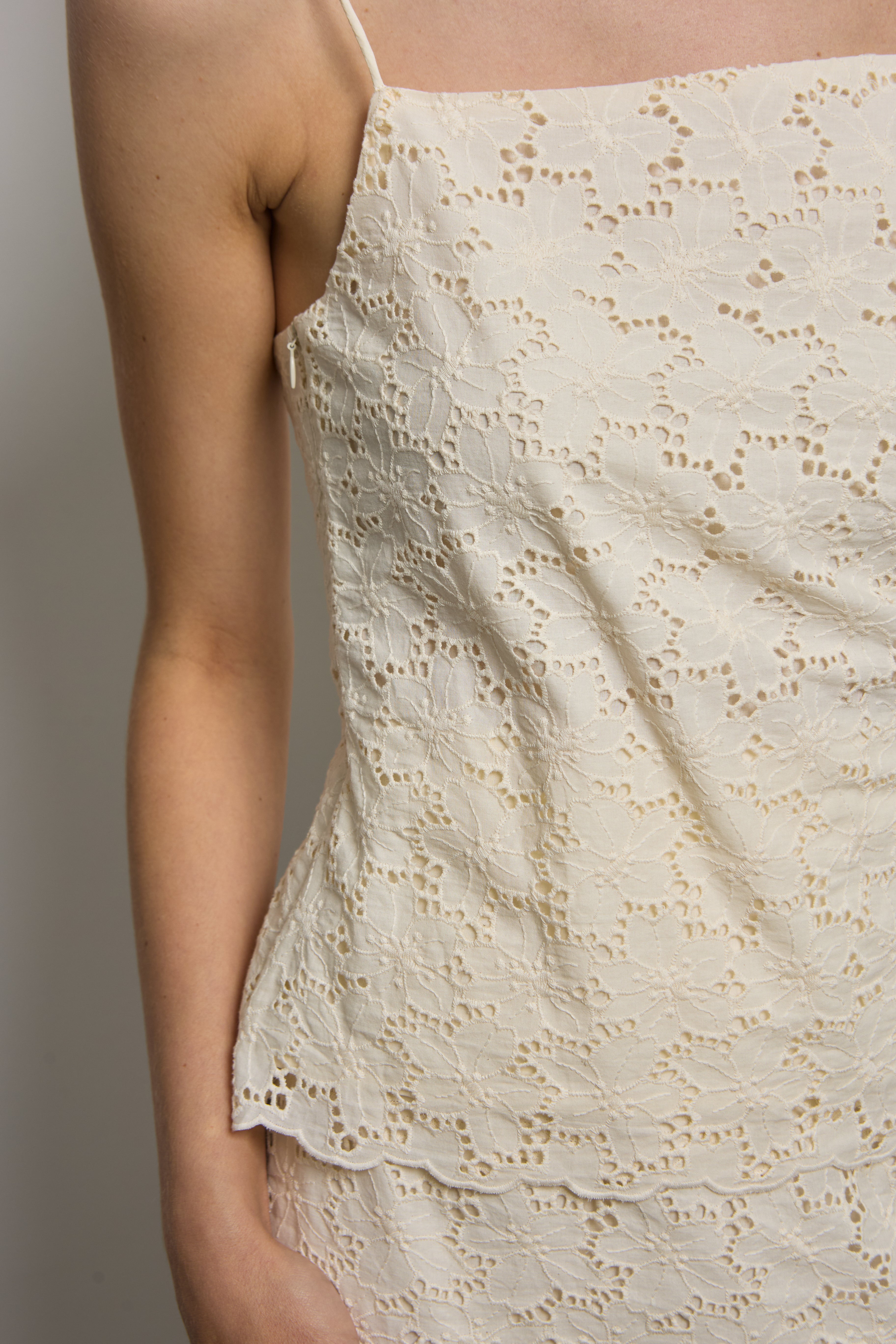 Cotton Broderie Anglaise Slip Top